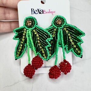 Bexa Boutique Beaded Cherry Earrings